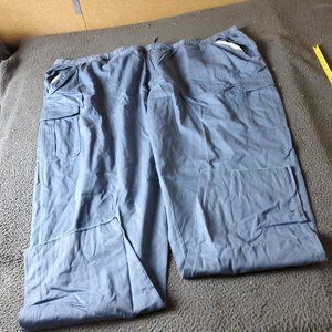 KingSize  Pants Big Tall Mens Size 8XL 38L Blue Cotton Chino Khaki